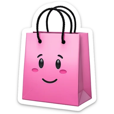 Pink Gift mag with black rope  sticker