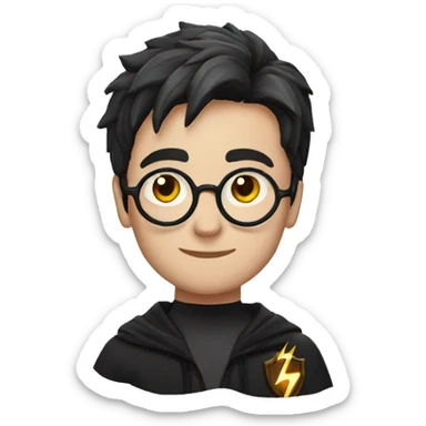 harry potter with lightning scar sticker