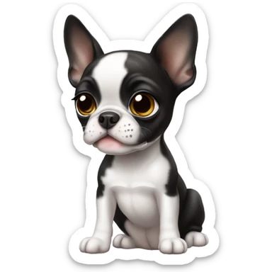 Boston terrier puppy  sticker