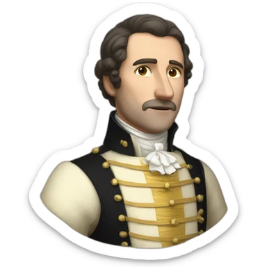 The Nobleman with his Hand on his Chest sticker