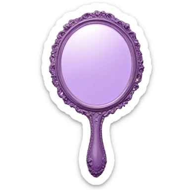 vintage hand mirror light purple sticker