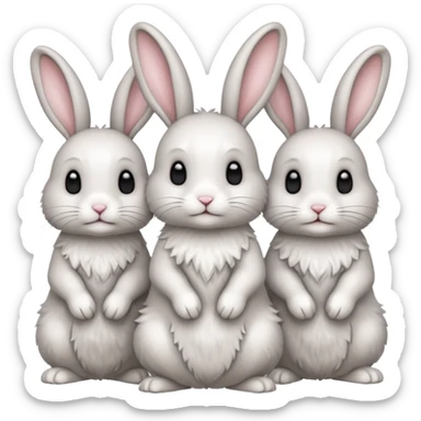  rabbits sticker