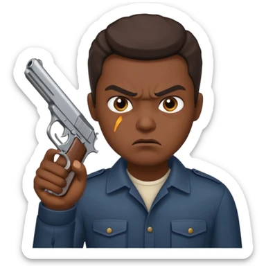 impatiently waiting mad with gun sticker