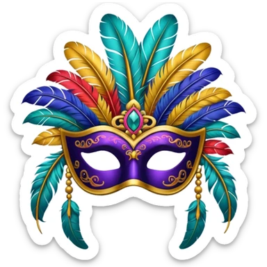 Festival themed Mask sticker