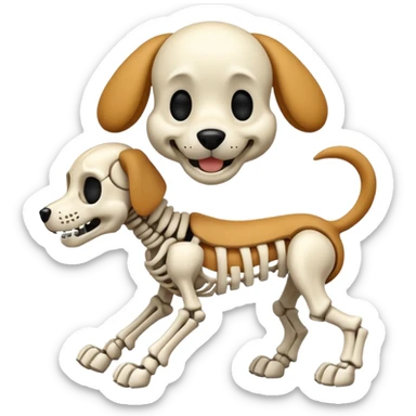 Pluto as a skeleton dog sticker