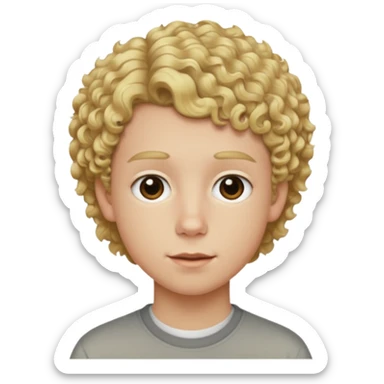 15 year old Walker scobell curly Blonde hair  short sticker