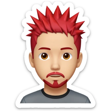 Mike Shinoda red spike hair sticker