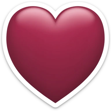 Maroon heart sticker