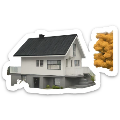 Modern Norwegian house sticker