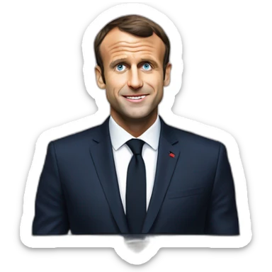 Emmanuel Macron sur la tour effeil sticker