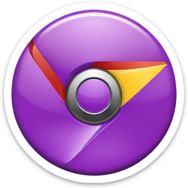 purple googlr chrome icon sticker