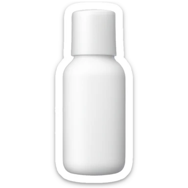 white skincare bottle sticker