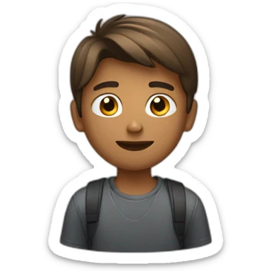 young guy scrolling on social media sticker