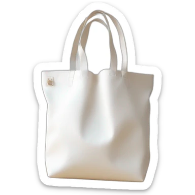 tote bag white sticker