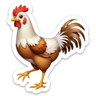 A chicken jogging ￼ sticker