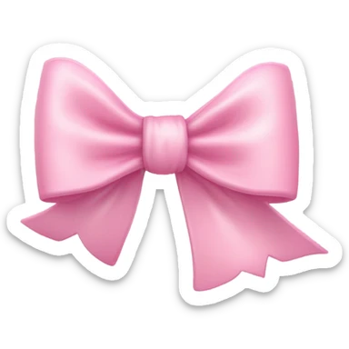 Girly bow baby pink sticker