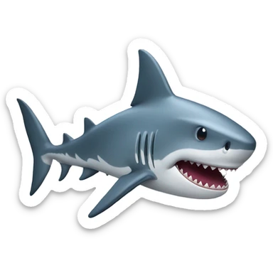 Shark with a top hat sticker