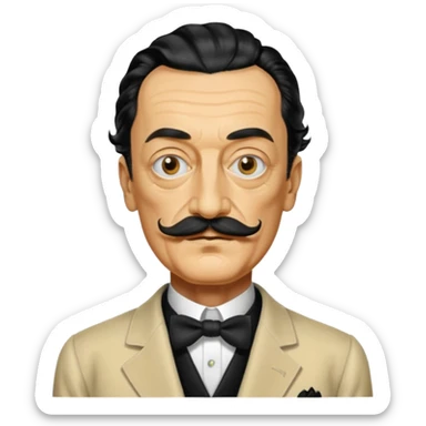 Fais-moi un masque de Salvador Dali d'une manière réaliste, la même série que La Casa de Papel sticker