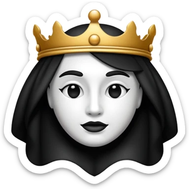 Create this emoji : 🎭 but in White and black  sticker
