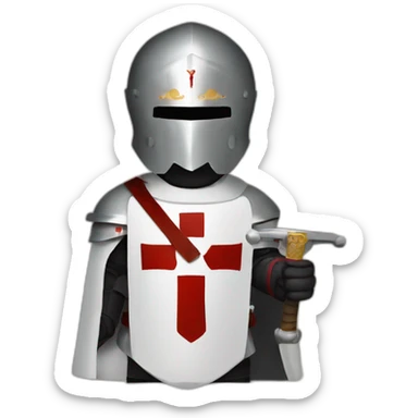 Knights Templar with sword sticker
