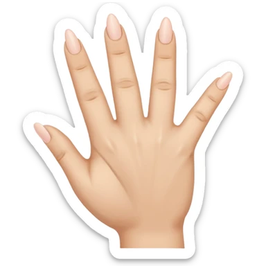 A hand with only the third finger, the thumb, and the pinky pointed up. The ring finger and pointer fingers are down sticker