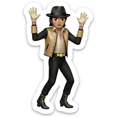 Michael Jackson moonwalking sticker