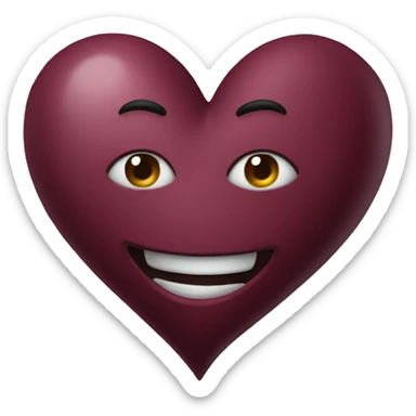 Corazón vinotinto sticker