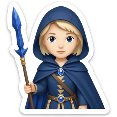 Sapphire Marshal + navy cloak + banner spear sticker