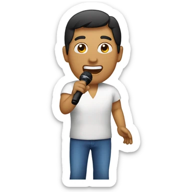 Filipino doing karaoke sticker