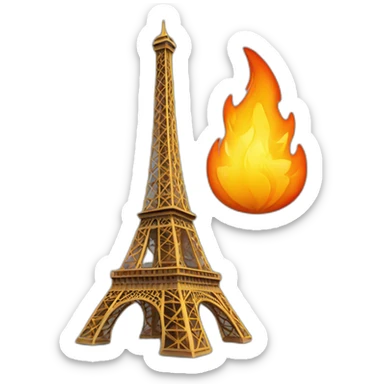 La Tour Eiffel en feu  sticker