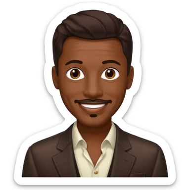 Ralph Tresvant with dark brown hair sticker