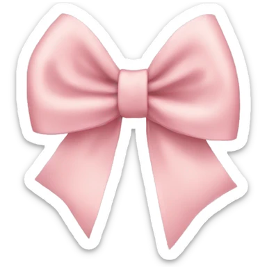 singular blush pink bow sticker