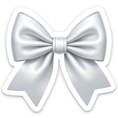 white bow sticker