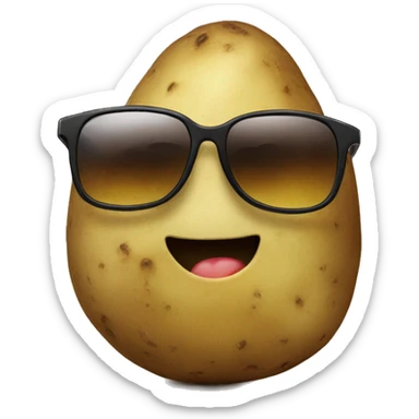 A potato with sunglasses  sticker