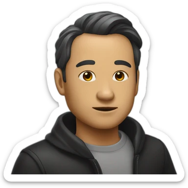 Un noir roux et chinois sticker