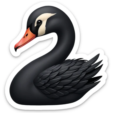 Black swan emoji sticker