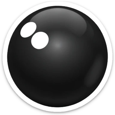 Black Ball with MB written on it. Nothing else no holes. sticker