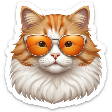Cat ewith sunglasses sticker