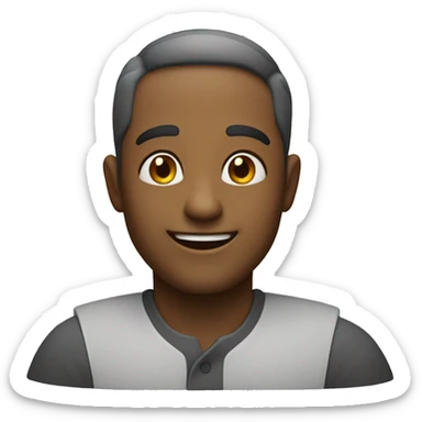 feliz com uma xícara na mão  sticker