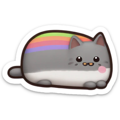 nyan cat fat sticker