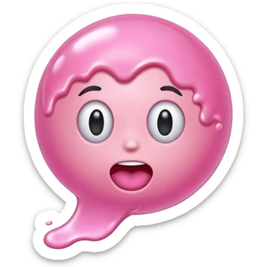 chewed bubble gum splash sticker