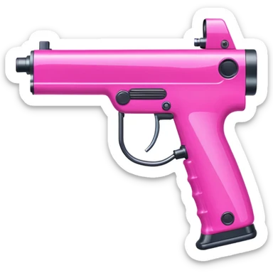 paintball gun pink and colorful details sticker