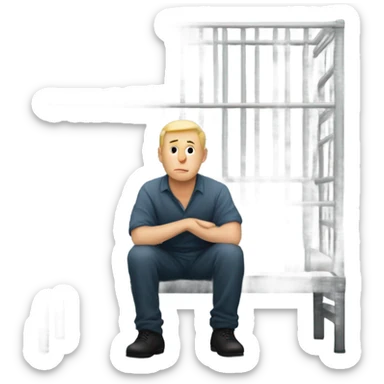 White man in jail sticker