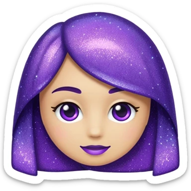 Glitter Roxo e Ciano Seta sticker