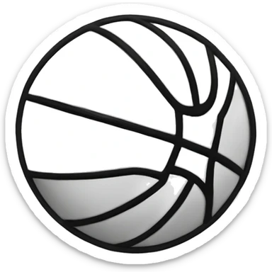 a real baskeball ball in black and white like the normal emoji sticker