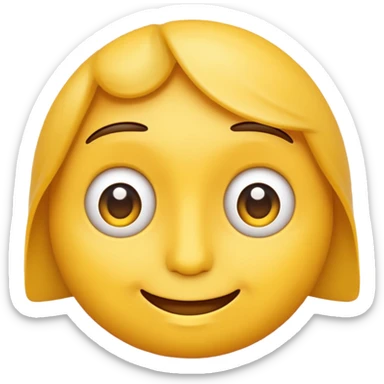 smug face emoji with eyes looking sideways sticker