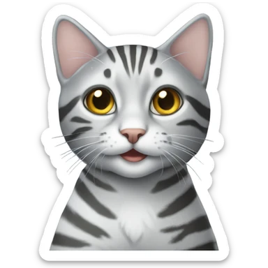 Silver tabby on cruise  sticker