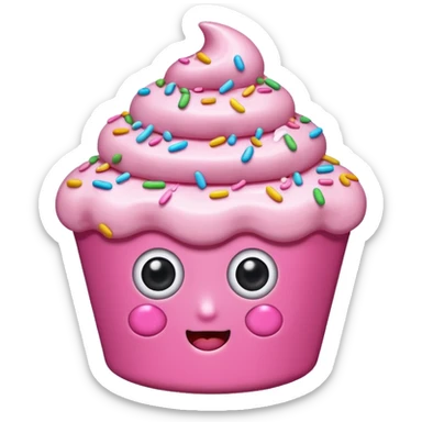 sweet treat with accessories and eyes sticker