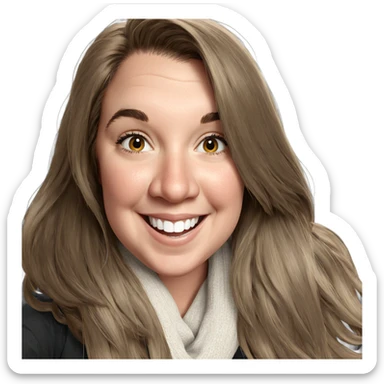 smiling girl in a hat sticker