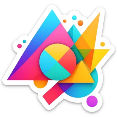 An abstract app logo  sticker